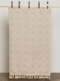 Gemusterte Tagesdecke Chicago, 100% Baumwolle, Beige, Elfenbeinfarben, 240 x 260 cm