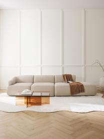 Diván modular grande Sofia, Tapizado: 100% polipropileno Alta r, Estructura: madera de pino macizo, ag, Patas: plástico Este producto es, Tejido beige claro, An 340 x F 103 cm, módulo esquina izquierda