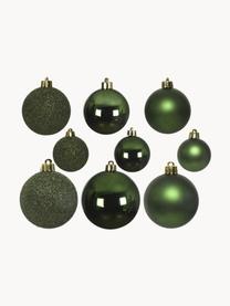 Boules de Noël incassables Mona, 30 élém., Vert foncé, Lot de différentes tailles