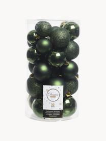 Set di 30 palline di Natale infrangibili Mona, Verde scuro, Set in varie misure