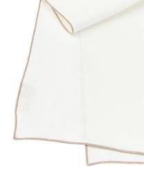 Servilletas de lino Audra, 6 uds., 100% lino, Blanco, beige, An 46 x L 46 cm