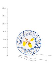 Sada pečivových talířů Lemon Rafika, 4 díly, Bílá, modrá, oranžová, žlutá