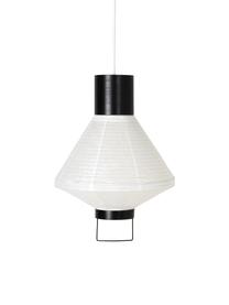 Design hanglamp Ritta van papier, Lampenkap: papier, Wit, zwart, Ø 30 x H 42 cm