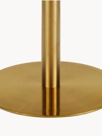 Runder Esstisch Karla in Marmor-Optik, Ø 90 cm, Tischplatte: Mitteldichte Holzfaserpla, Weiß, marmoriert, Goldfarben, Ø 90 cm