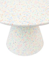 Kulatý zahradní odkládací stolek z recyklovaného plastu Victoria, Terrazzo, recyklovaná umělá hmota, polyresin, Bílá, více barev, Ø 50 cm, V 29 cm