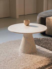 Ronde salontafel Victoria met gerecycled kunststof, Terrazzo, gerecycled plastic, polyresin, Wit, multicolour, Ø 50 x H 29 cm