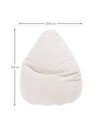 Kreslo z buklé Woolly, Buklé lomená biela, Ø 70 x V 110 cm