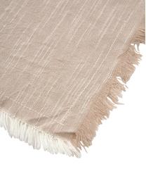 Serwetka z bawełny z frędzlami Ivory, 4 szt., 100% bawełna, Beżowy, S 40 x D 40 cm