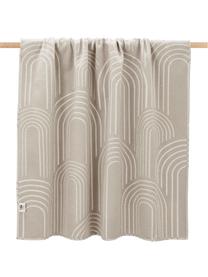 Obojstranná deka s reliéfnym dizajnom Deco, 85 % bavlna, 15 % polyakryl, Krémová, béžová, Š 130 x D 200 cm