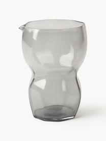 Mundgeblasene Wasserkaraffe Limfjord, 900 ml, Glas, mundgeblasen, Grau, transparent, 900 ml