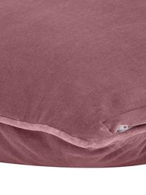 Copricuscino in velluto Dana, 100% velluto di cotone, Rosa antico, Larg. 40 x Lung. 40 cm