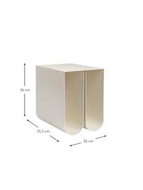 Metall-Beistelltisch Curved, Stahl, pulverbeschichtet, Beige, B 26 x H 36 cm