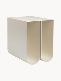 Kovový pomocný stolík Curved, Oceľ s práškovým náterom, Svetlobéžová, Š 26 x V 36 cm