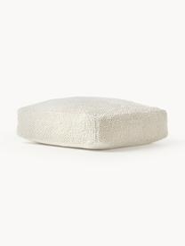 Cuscino da pavimento in cotone Indi, Rivestimento: 100% cotone, Bianco latte, Larg. 70 x Alt. 20 cm