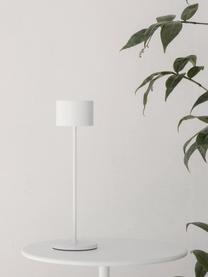Mobile LED-Outdoor-Tischlampe Farol, dimmbar, Weiß, Ø 11 x H 34 cm