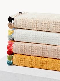 Komplet ręczników z frędzlami Tallulah, różne rozmiary, Beżowy, odcienie białego, odcienie beżowego, 4 elem. (ręcznik do rąk, ręcznik kąpielowy)