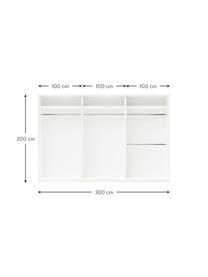 Modularer Drehtürenschrank Charlotte, 300 cm Breite, mehrere Varianten, Korpus: Spanplatte, FSC-zertifizi, Beige, Classic Interior, B 300 x H 200 cm