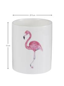 Świeca zapachowa Flamingo, Biały, różowy, Ø 11 x W 13 cm