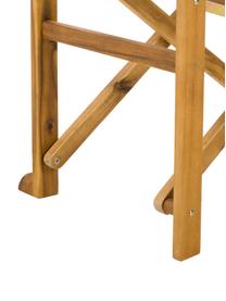 Klappbarer Regiestuhl Zoe mit Holzgestell, Gestell: Akazienholz, geölt, Grau, B 52 x T 58 cm