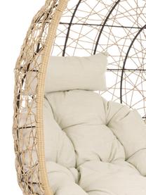 Fotel ogrodowy z tworzywa sztucznego Marley, Stelaż: aluminium, malowane prosz, Tapicerka: poliester, Beżowy, kremowy, czarny, S 87 x G 70 cm