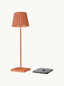 Přenosná stmívatelná venkovní stolní LED lampa Trellia, Oranžová, Ø 12 cm, V 38 cm