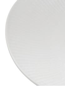 Ručně vyrobený dezertní talíř s jemným reliéfem Sandvig, 4 ks, Tlumeně bílá