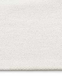 Tapis fin de couloir, blanc crème, tissé main Agneta, 100 % coton, Blanc crème, larg. 70 x long. 250 cm