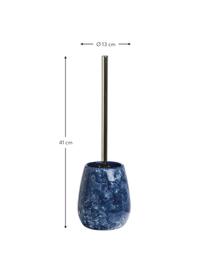 Toilettenbürste Blue Marble aus Keramik, Behälter: Keramik, Blau, Ø 13 x H 41 cm