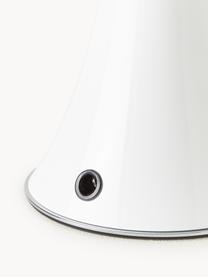 Mobile dimmbare LED-Tischlampe Pipistrello, Weiss, glänzend, Ø 27 x H 35 cm