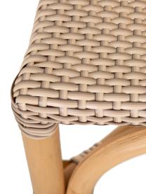 Sedia in rattan Ainara, Rattan con intreccio in polietilene, Beige, Larg. 54 x Prof. 44 cm