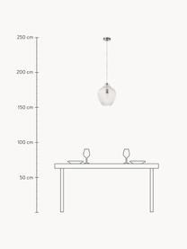 Lampa wisząca ze szkła Lee, Transparentny, odcienie chromu, Ø 27 x W 33 cm