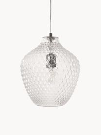 Lampa wisząca ze szkła Lee, Transparentny, odcienie chromu, Ø 27 x W 33 cm