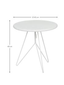 Table d'appoint ronde métal Tula, Blanc