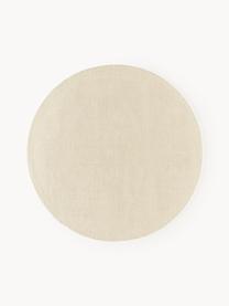 Tapis rond en coton tissé main Lora, Beige clair, Ø 120 cm (taille S)