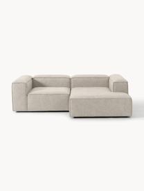 Modulares Ecksofa Lennon aus Leinen-Mix, Bezug: 50 % Viskose, 25 % Leinen, Gestell: Fichtenholz, Sperrholz, m, Füße: Kunststoff Dieses Produkt, Leinen-Mix Grau, B 238 x T 180 cm, Eckteil links