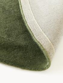 Runder Kurzflor-Teppich Kari, 100 % Polyester, GRS-zertifiziert, Dunkelgrüntöne, Ø 150 cm (Grösse M)
