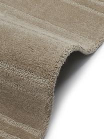 Tapis laine taupe tufté main Alan, Taupe, imprimé, larg. 80 x long. 150 cm (taille XS)