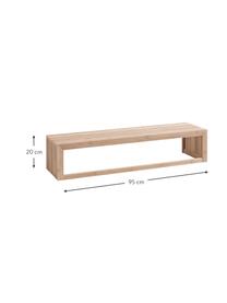 Pólka ścienna z drewna bambusowego Rib, różne rozmiary, Drewno bambusowe, Jasny brązowy, S 95 x W 20 cm