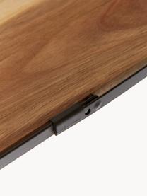 Etażerka z półkami z drewna akacjowego Serve, Stelaż: metal lakierowany, Drewno akacjowe, czarny, S 50 x W 54 cm