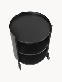 Caisson roulant rond Eve, Acier, revêtement par poudre, Noir, mat, Ø 40 x haut. 53 cm