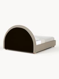 Cama tapizada Ebba, con espacio de almacenamiento, Tapizado: 100% polipropileno Alta r, Estructura: madera de pino maciza y p, Patas: madera de pino macizo, Tejido gris, An 140 x L 200 cm