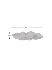 Ciotola decorativa in gres bianco Shea, Gres, Bianco, Ø 16 x Alt. 3 cm