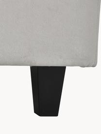 Lit à sommier tapissier en velours Premium Phoebe, Velours gris, larg. 200 x long. 200 cm, indice de fermeté 3