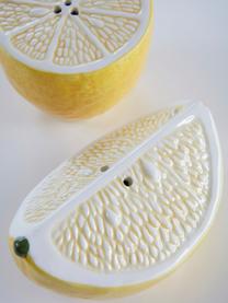 Solniczka i pieprzniczka Lemon, 2 szt., Porcelana (Dolomit), Biały, żółty, S 7 x W 7 cm