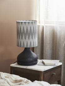 Stolní boho lampa Arito, Černá, šedá, bílá, Ø 22 cm, V 45 cm