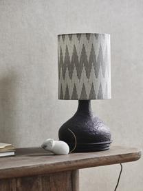 Lampada da tavolo Arito, Paralume: tessuto, Base della lampada: metallo rivestito, Nero, grigio, bianco, Ø 22 x Alt. 45 cm