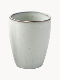 Tazas originales artesanales Nordic Sand, 6 uds., Cerámica de gres, Gris claro jaspeado, Ø 8 x Al 10 cm, 250 ml