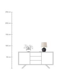 Lámpara de mesa Matheo, Pantalla: lino, Cable: plástico, Negro, blanco, Ø 31 x Al 43 cm
