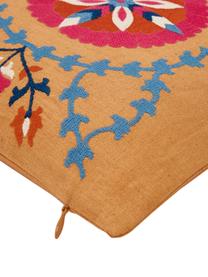 Funda de cojín bordada Tabula, 100% algodón, Amarillo, multicolor, An 30 x L 50 cm