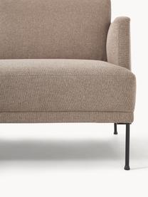 Ecksofa Fluente, Bezug: 100 % Polyester Der strap, Gestell: Massives Kiefernholz, Webstoff Taupe, B 221 x T 200 cm, Eckteil links